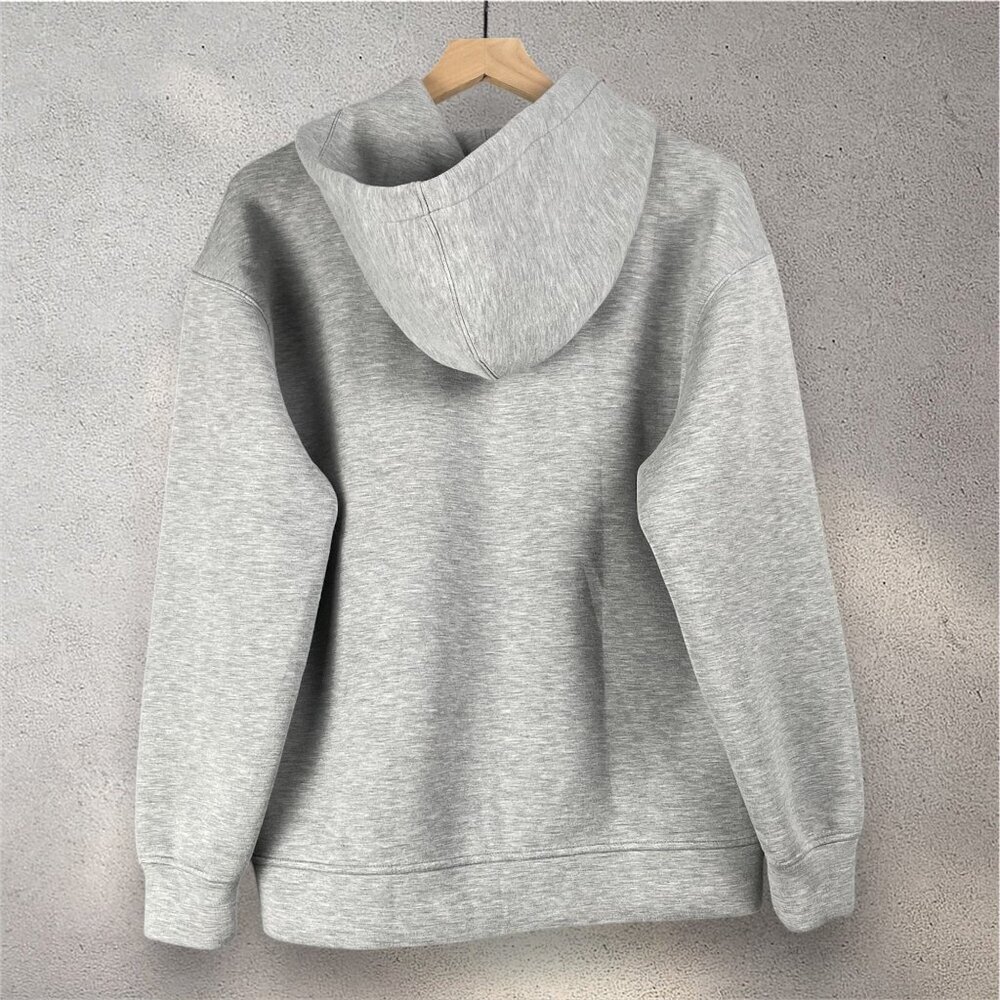 Lucky Brand LUCKY Zip Hoodie Women’s S Gray Full Zip Embossed Logo Soft Stretch - Picture 2 of 7